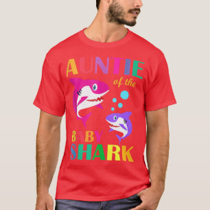 T-shirt Tante Du Bébé Anniversaire Requin Tante Requin Mot
