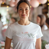 T-shirt Tante du petit fleur sauvage bébé fille douche