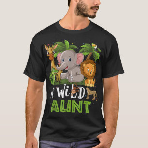 T-shirt Tante du zoo sauvage Anniversaire Safari Jungle An