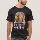 T-shirt Tante D'Un Chat Mélangé Fleurs Léopard Rainb (Devant)