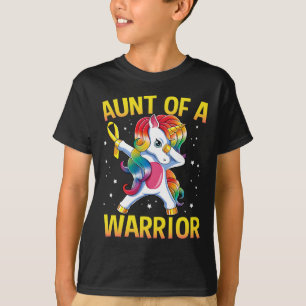 T-shirt Tante d'un guerrier Sensibilisation au cancer de l