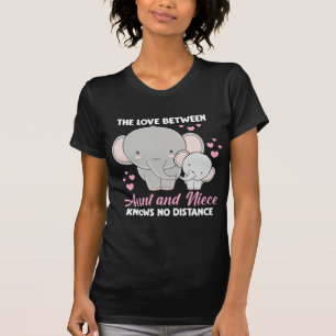 T-shirt Tante et nièce Love Tante Famille Elephant Hearts
