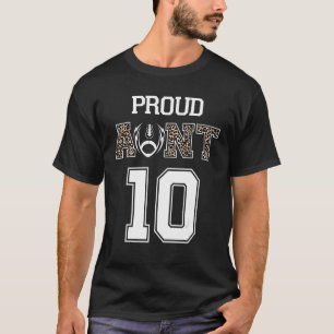 T-shirt Tante Fier de Football Numéro 10 Personnalisée