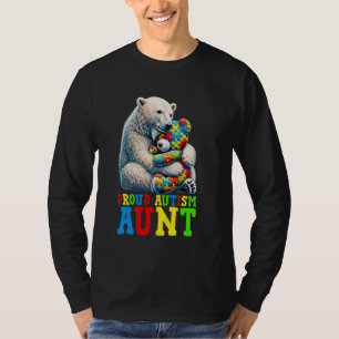 T-shirt Tante fière de l'autisme ours Sensibilisation à l'