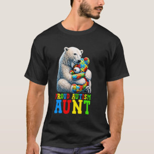 T-shirt Tante fière de l'autisme Ours Sensibilisation à l'