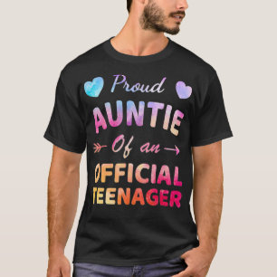 T-shirt Tante fière d'un adolescent officiel pour son 13e 