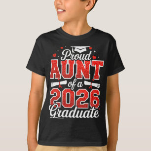 T-shirt Tante fière d'un étudiant diplômé de la promotion 