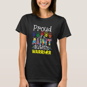 T-shirt Tante fière d'un guerrier de l'autisme Sensibilisa