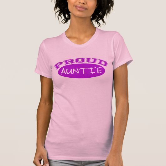 T-shirt Tante fière (pourpre) (Devant)