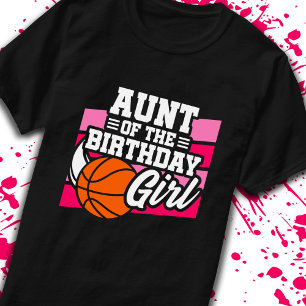 T-shirt Tante Fille Anniversaire Basketball Fille Annivers