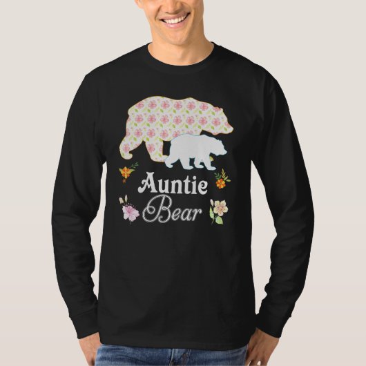 T-shirt Tante Fleur Florale Ours Mignonne Famille Maman Gr (Devant)