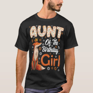 T-shirt Tante Fox Animal Anniversaire Fille Fox B jour Fam