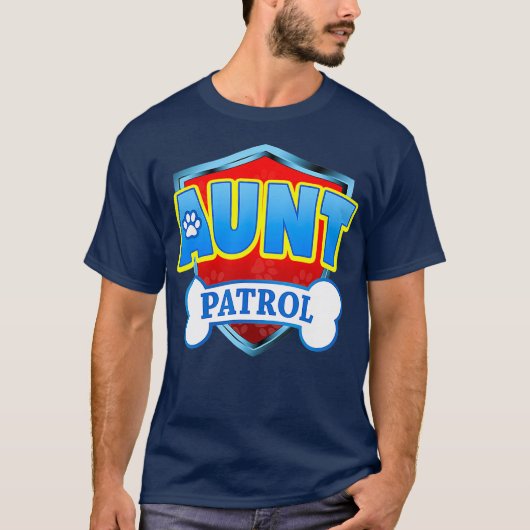 T-shirt Tante Funky Patrol Chien Maman Papa Pour Hommes Fe (Devant)