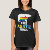 T-shirt Tante Gratuite Accrocs Arc En Ciel Ours Lgbt Pride (Devant)