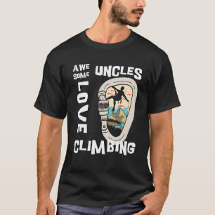 T-shirt Tante Incroyable Oncle Mens Carabiner Grimpeur Vin