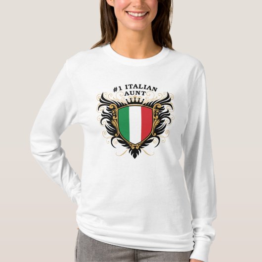 T-shirt Tante italienne du numéro un (Devant)