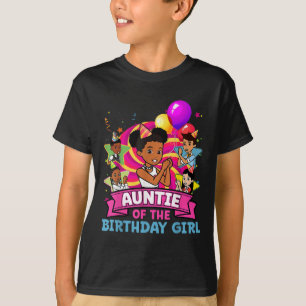 T-shirt Tante La Fille D'anniversaire Fête Rose Poupée Fam