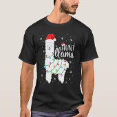 T-shirt Tante Llama Drôle Noël Llama Tante Alpaca Père Noë (Devant)