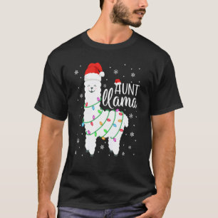 T-shirt Tante Llama Drôle Noël Llama Tante Alpaca Père Noë