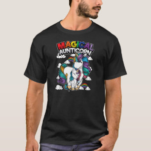 T-shirt Tante Magique Tante Licorne Mignonne Licorne Fémin