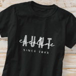 T-shirt Tante Moderne Élégant Simple Minimaliste Chic<br><div class="desc">Ce design simple et moderne est composé de la typographie de san serif.</div>