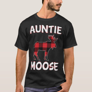 T-shirt Tante Moose Plaid Famille Correspondance Noël