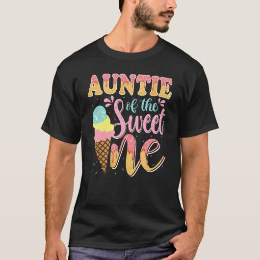 T-shirt Tante Of The Sweet One Ice Cream Anniversaire 1ère (Devant)