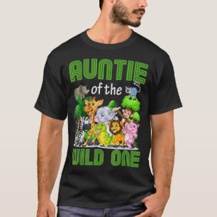 T-shirt Tante Of The Wild One Birthday Safari Jungle 2e