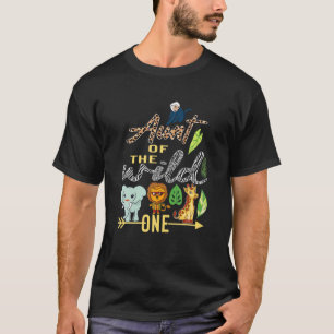T-shirt Tante Of The Wild One Zoo Thème Anniversaire Safar
