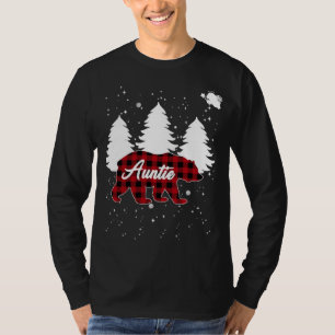 T-shirt Tante ours à carreaux de buffle arbre de Noël pyja