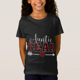 T-Shirt Tante Ours Buffalo Plaid Arrow Coeur Tante Christa
