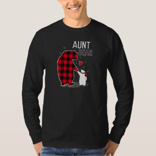 T-shirt Tante Ours Noël Famille Pyjama Rouge Buffalo Carre