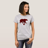 T-shirt Tante Ours Pyjama de Noël Rouge Buffle Plaid (Devant entier)