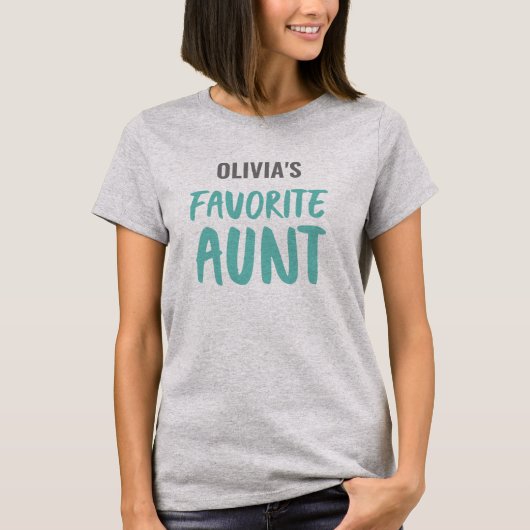 T-shirt Tante préférée personnalisée (Devant)