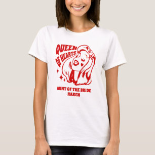 T-shirt Tante Reine de Cœur de la Mariée