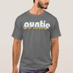 T-shirt Tante Retro Typographie Arc-en-ciel style défraîch