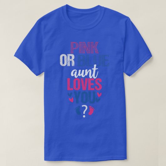 T-shirt Tante rose ou bleue vous aime (Design devant)
