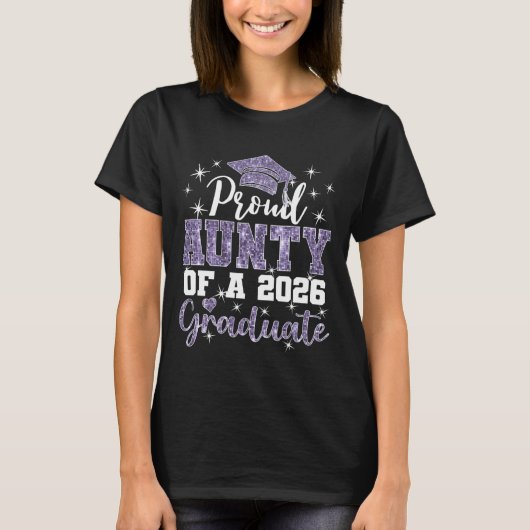 T-shirt Tante super fière du diplômé senior de 2026 (Devant)
