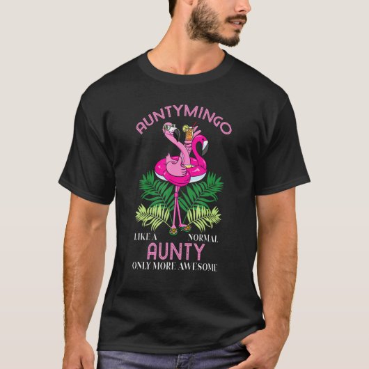T-shirt Tante Tante Flamant rose Tante 3 (Devant)