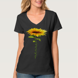 T-shirt Tante tournesol Fête des mères floral drôle assort