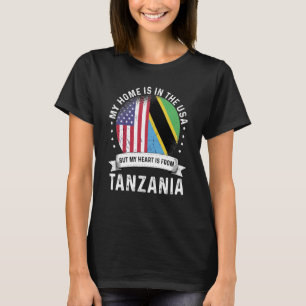 T-shirt Tanzanie Amérique patriote grandit fière Accueil U