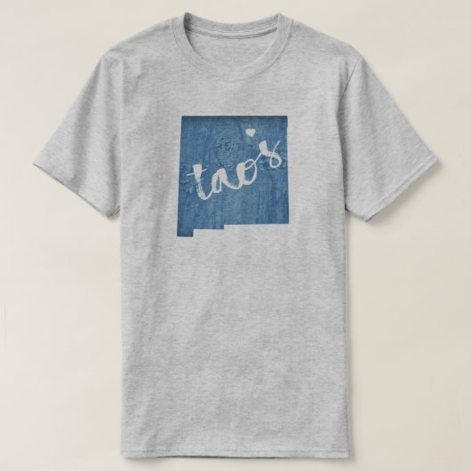 T-shirt Taos Nouveau Mexique Grain de bois (Design devant)