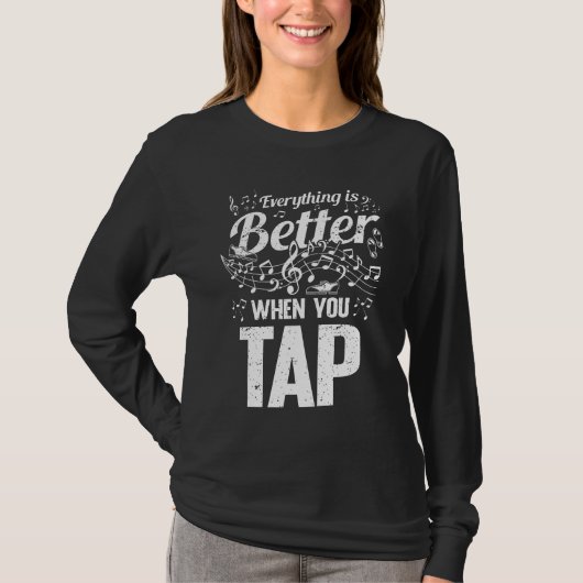 T-shirt Tap Dancer Notes musicales Step Dance Enseignant (Devant)