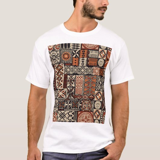T-shirt Tapa hawaïen : Patchwork tribal (Devant)