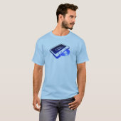 T-shirt Tape'ne Record bleu (Devant entier)