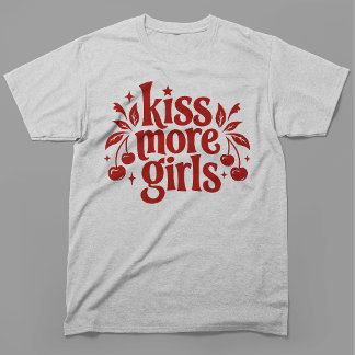 T-shirt Tapez Plus de Filles Rétro Cerise Typographie