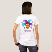 T-shirt TapFoolery - violet sur lignes blanches (Dos entier)