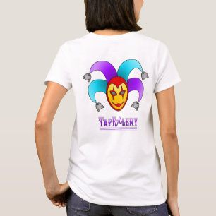 T-shirt TapFoolery - violet sur lignes blanches