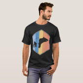 T-shirt Tapir Aux Couleurs Rétro Dans Un Hexagon (Devant entier)