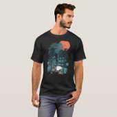 T-shirt Tapir Pine Tree Sky Birds Flying Fore (Devant entier)